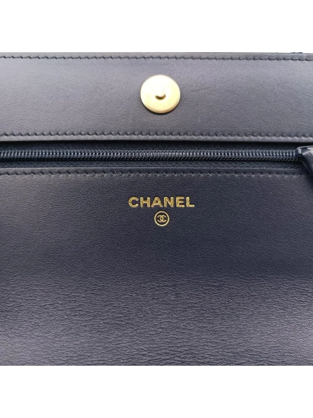Chanel 19 Flap Bag Houndstooth White Navy Fabric